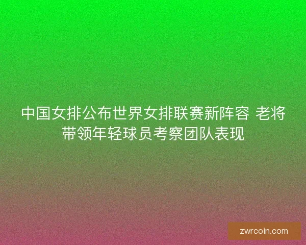 中国女排公布世界女排联赛新阵容 老将带领年轻球员考察团队表现